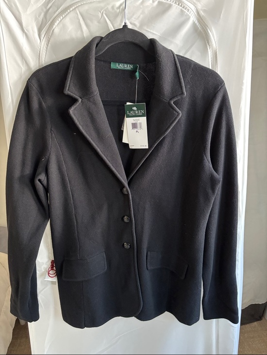 Lauren Ralph Lauren Jackets & Blazers - Lauren Ralph Lauren Black Knit Three-Button Blazer
